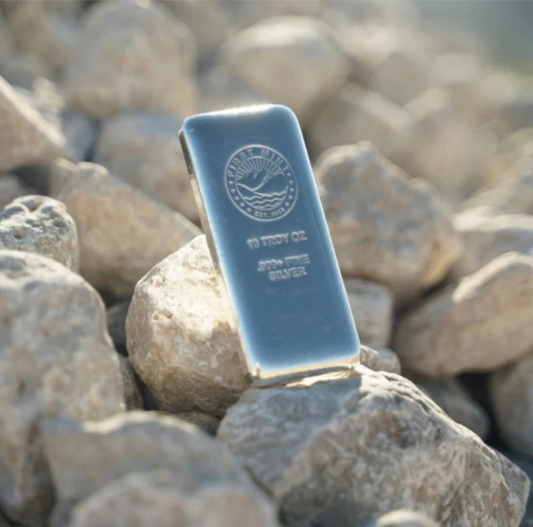 10 Ounce First Mint .999 Fine Silver Bar