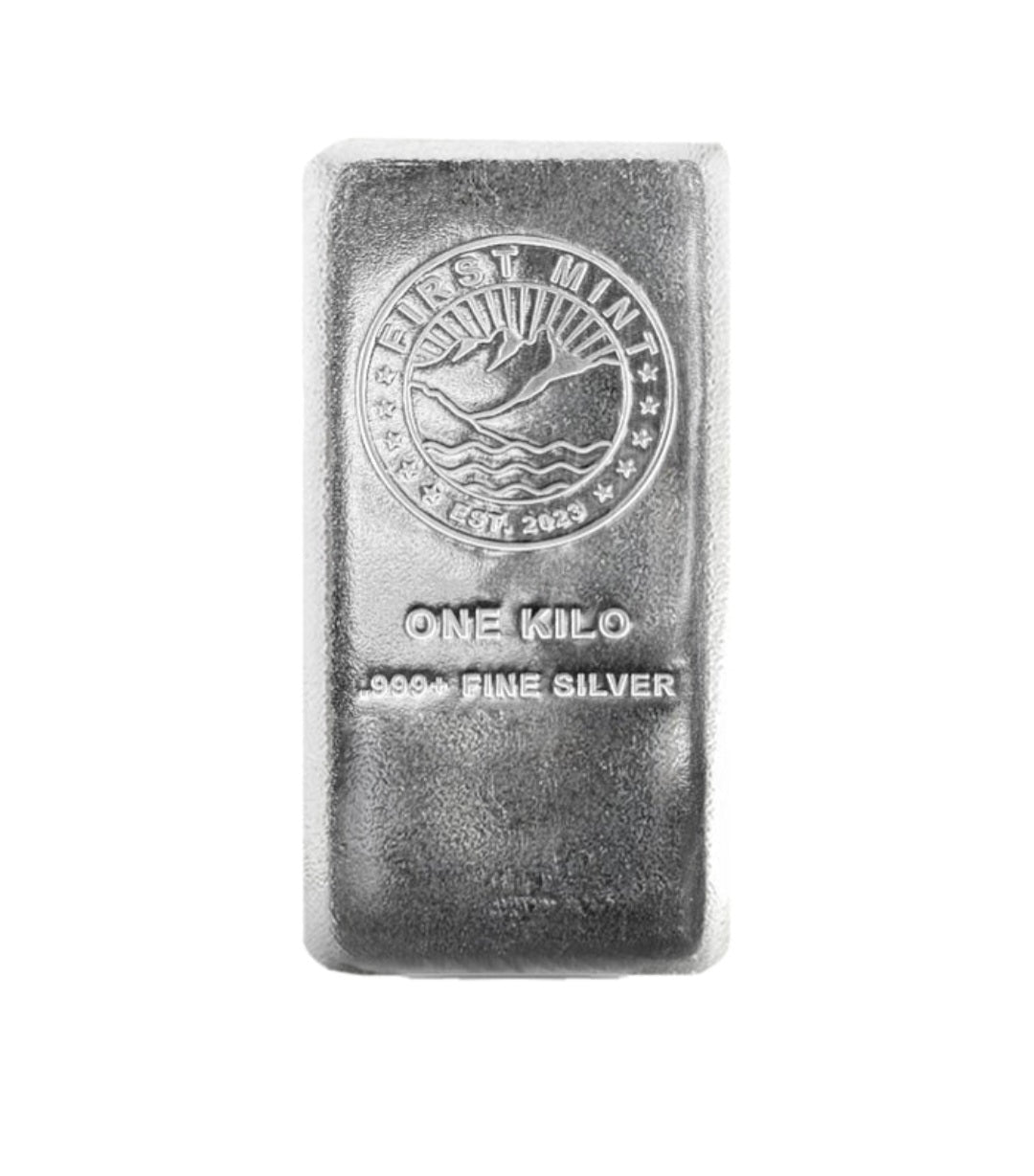 1 Kilo First Mint .999 Fine Silver Bar
