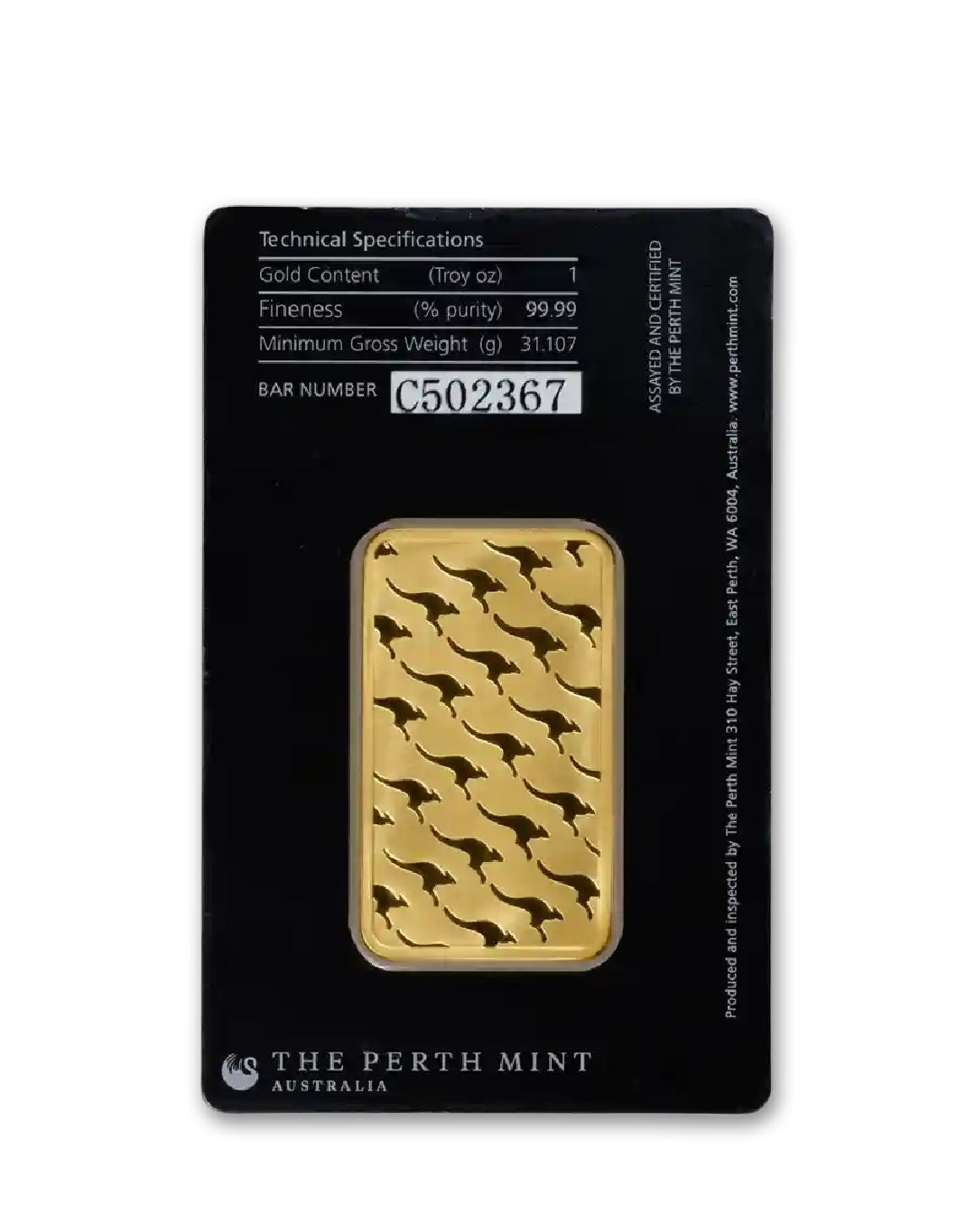 1 Ounce Gold Bar (random mint) In Assay