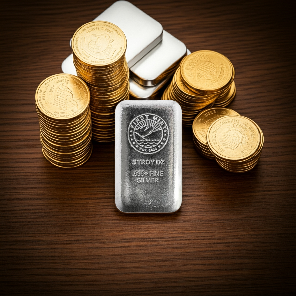 5 ounce First Mint .999 FineSilver