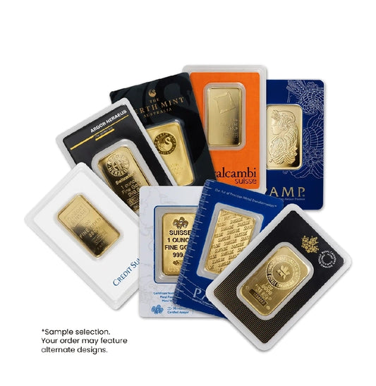 1 Ounce Gold Bar (random mint) In Assay