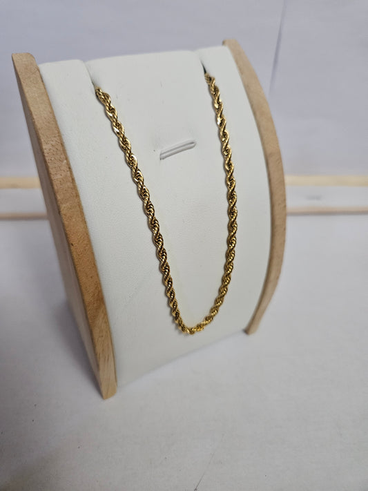 18k Gold Rope Chain necklace